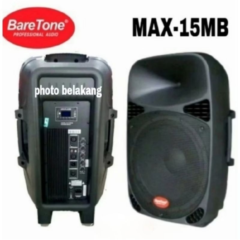 Speaker aktif Baretone 15 inch max15mb 15mb bluetooth mic wireless original