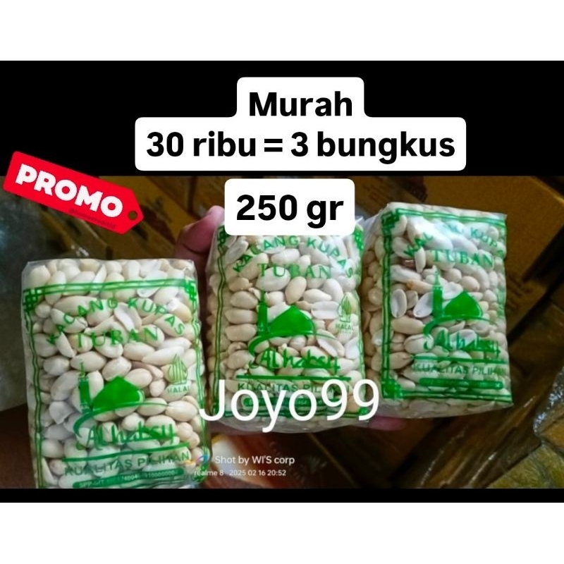 

promo 3 bungkus kacang kupas kemasan 250 gram edisi lebaran