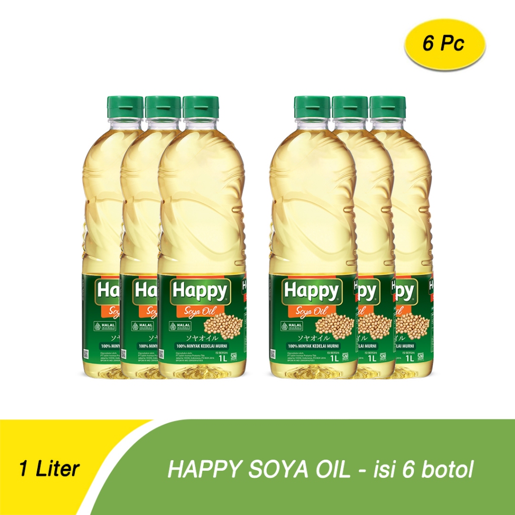 

Happy Soya Oil - Isi 6 Botol