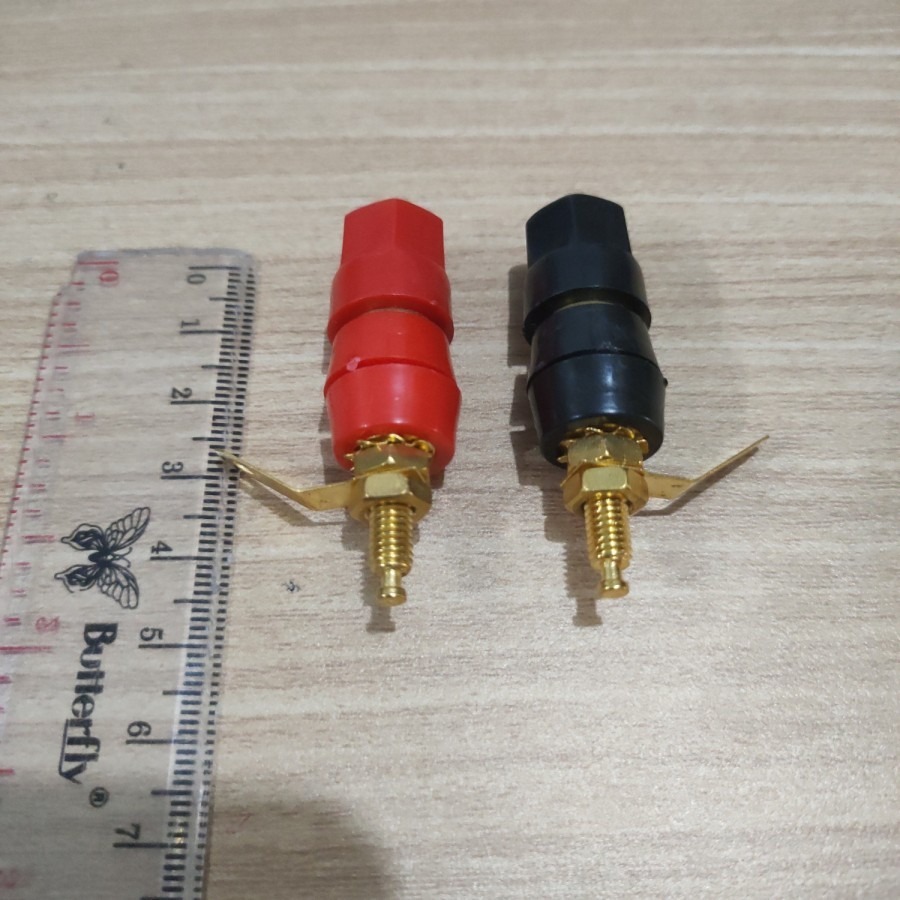 soket socket banana LIDAH binding biding post female / terminal speaker gold