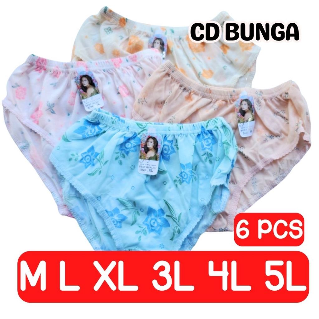 6 PCS CELANA DALAM WANITA MOTIF BUNGA GROSIR CELANA DALAM BUNGA GRIYO DALEMAN99