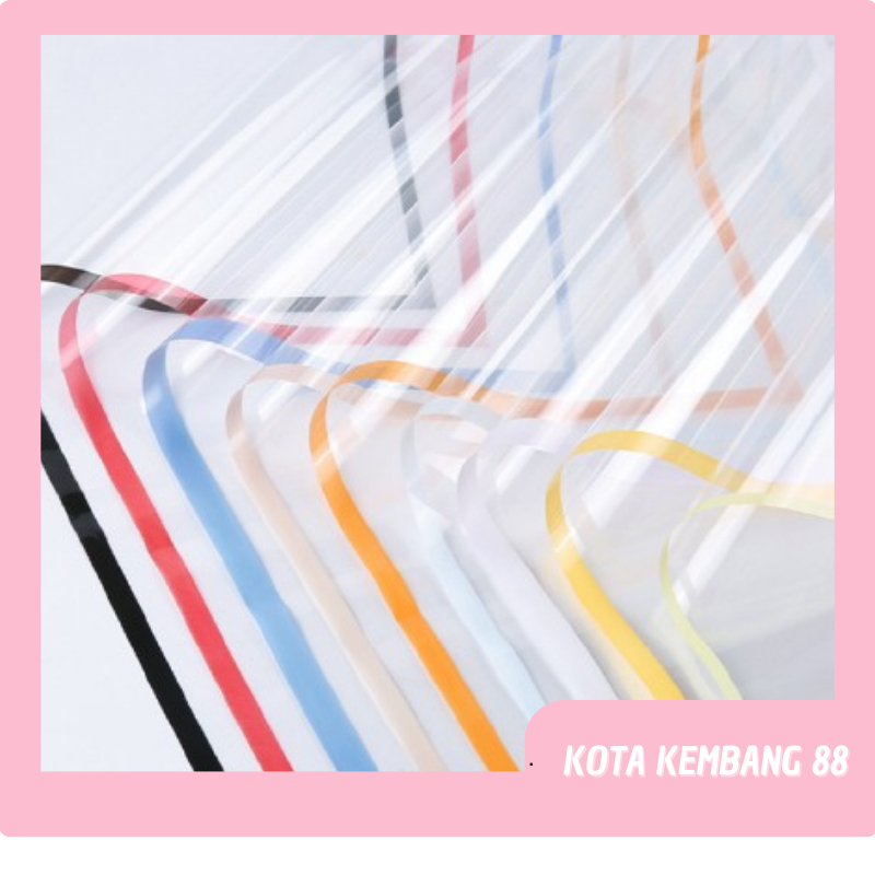 

Kertas Buket Bunga Transparant Line Color Flower Wrapping Paper Cellophane KB079