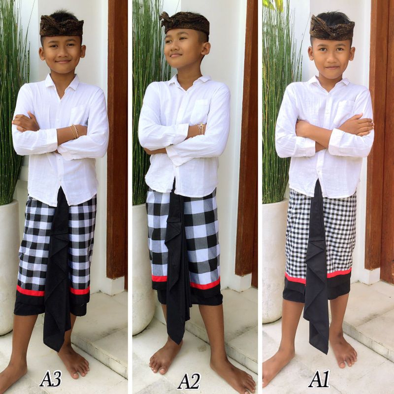 set Kamen+saput+udeng anak 1/2jadi