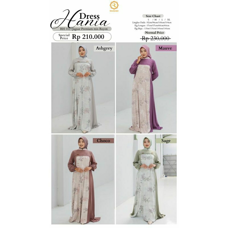 DRESS GAMIS HANIA BY RAUDHAH