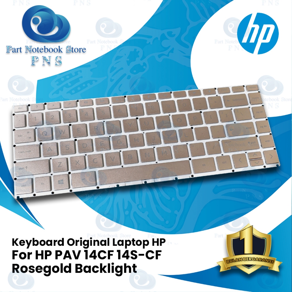 Keyboard Original HP PAV 14CF 14S-CF Rosegold Backlight