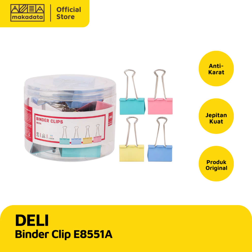 

DELI BINDER CLIP / KLIP KERTAS 260 E8551A (1 PCS) MURAH