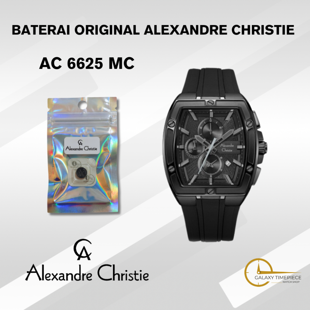 Baterai Jam Tangan Original Alexandre Christie 6625 MC