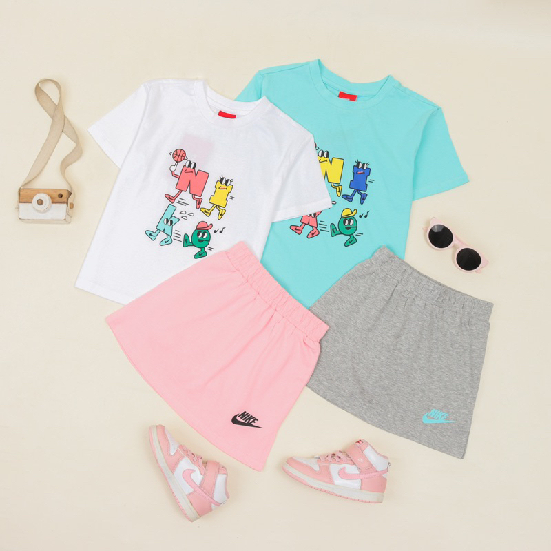 NIKE CASUAL SKORT SET | setelan nike anak perempuan/ baju setelan skort set anak perempuan/ skort te