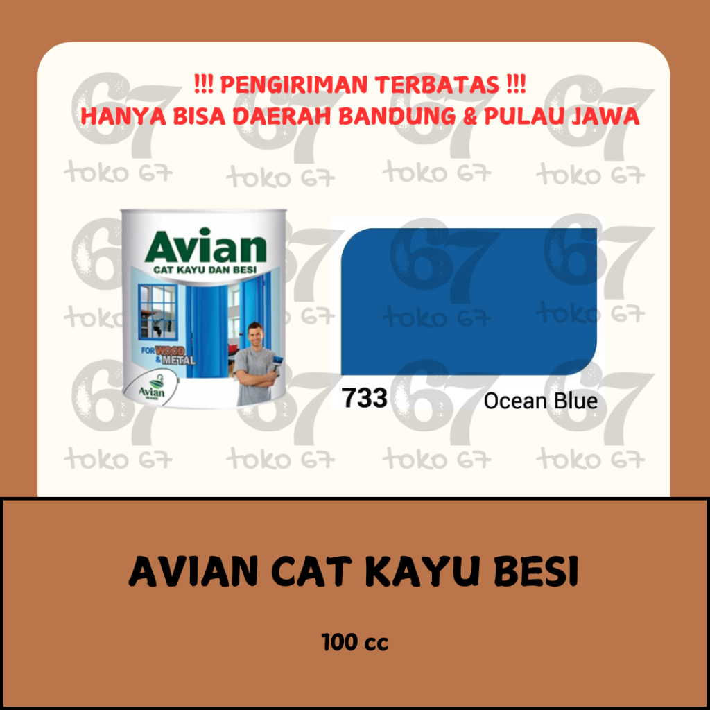 

AVIAN CAT MINYAK KAYU BESI 733 OCEAN BLUE CANDY BROWN 100 CC