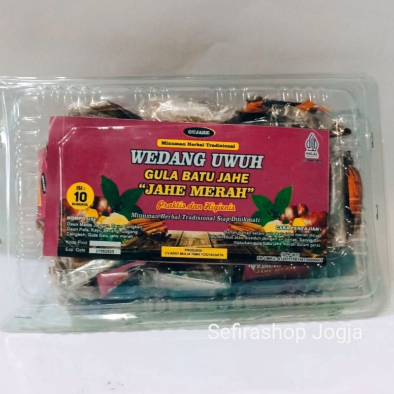 

Wedang Uwuh Jahe Merah isi 10 sachet /Minuman Herbal Tradisional Khas Bantul Jogja