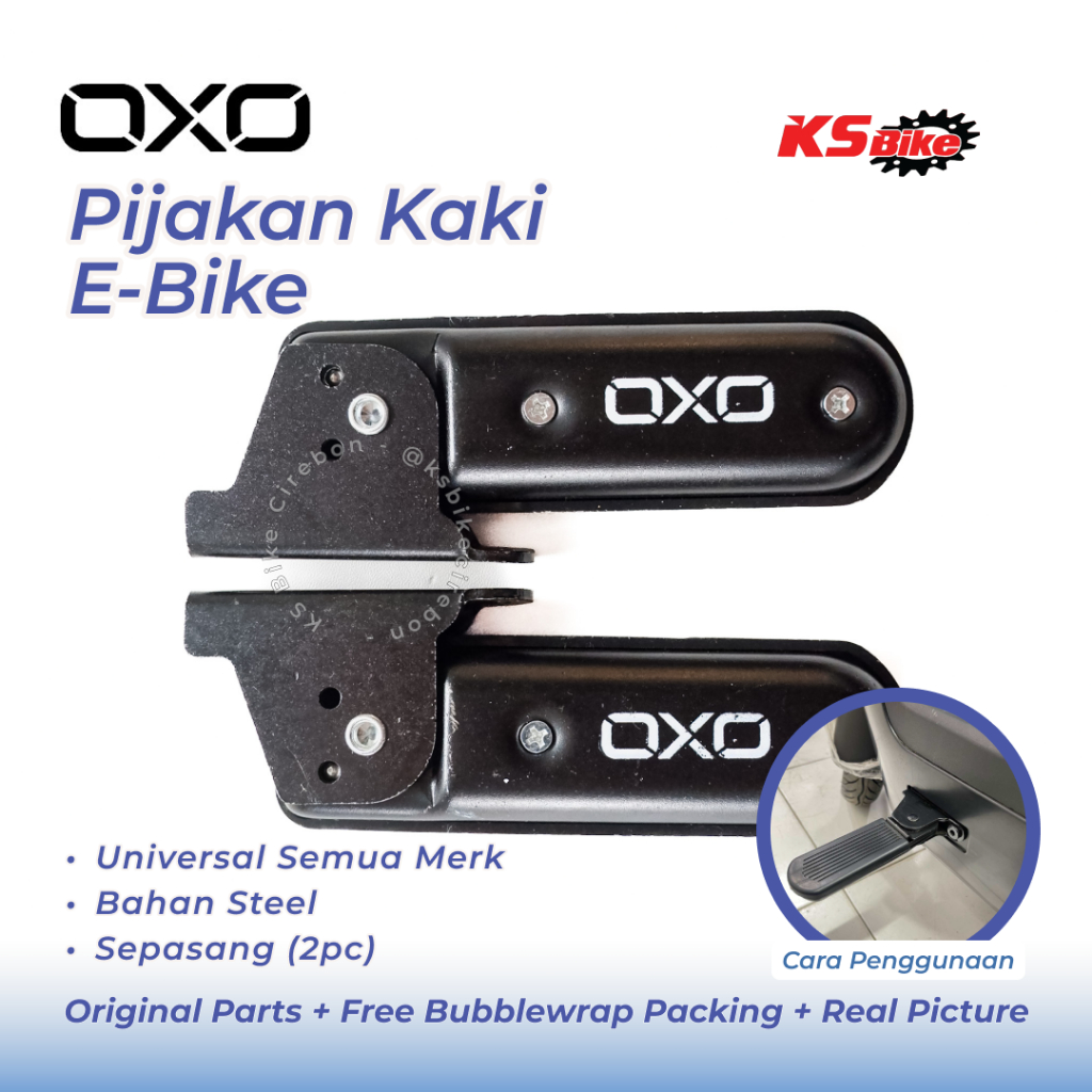 Foot Step E Bike OXO Pijakan Kaki Depan Sepeda Listrik Seli Universal Uwinfly Exotic Goda Pacific Un