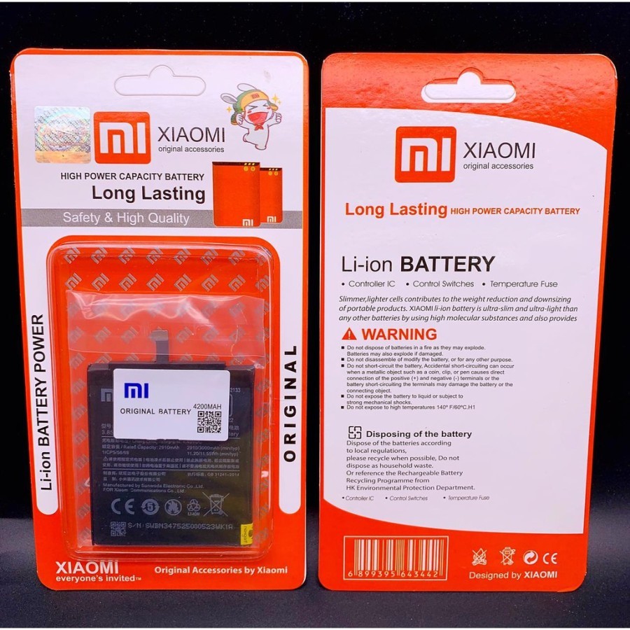 BATERAI BATT / BATERAI ORIGINAL XIAOMI BM 35 / Redmi 4C / Mi4c
