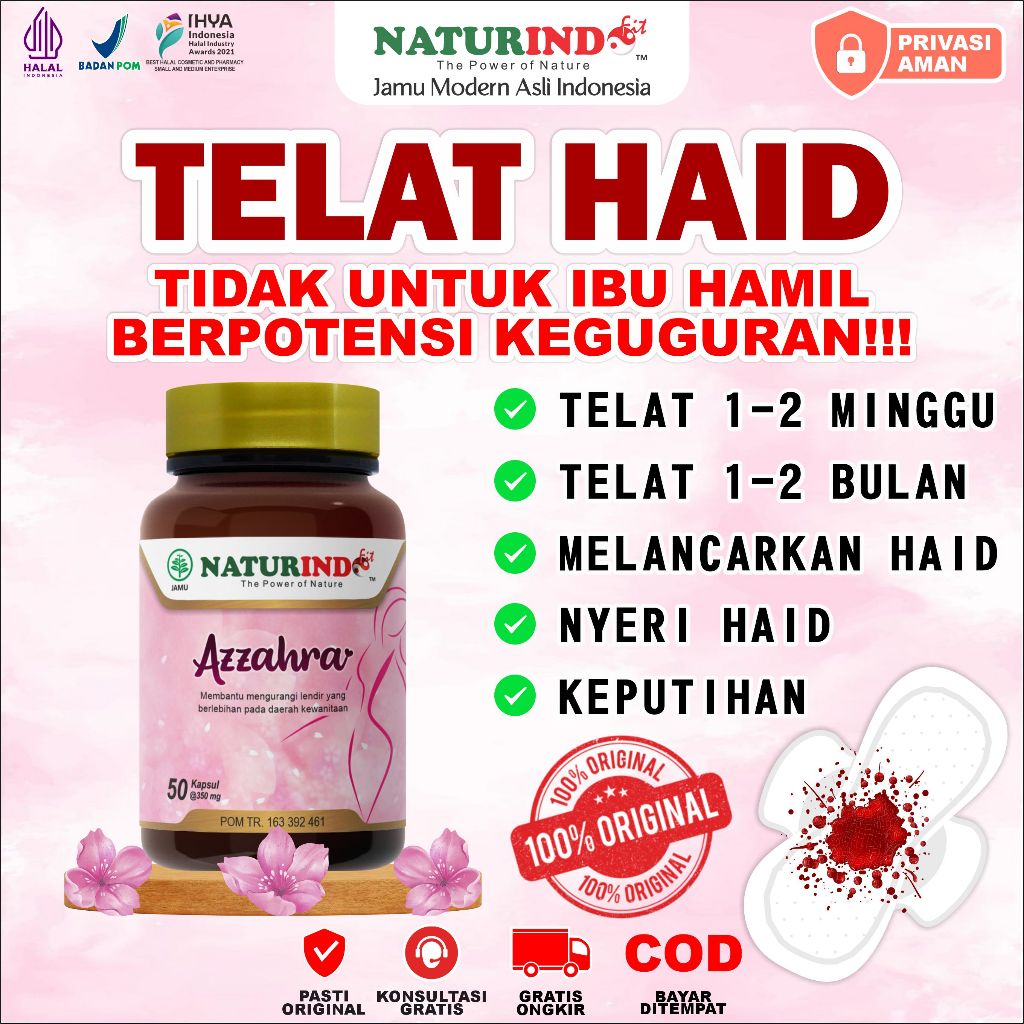 Obat Telat Haid Pelancar Menstruasi Telat 1 2 3  Bulan Jamu Melancarkan Menstruasi BPOM Halal