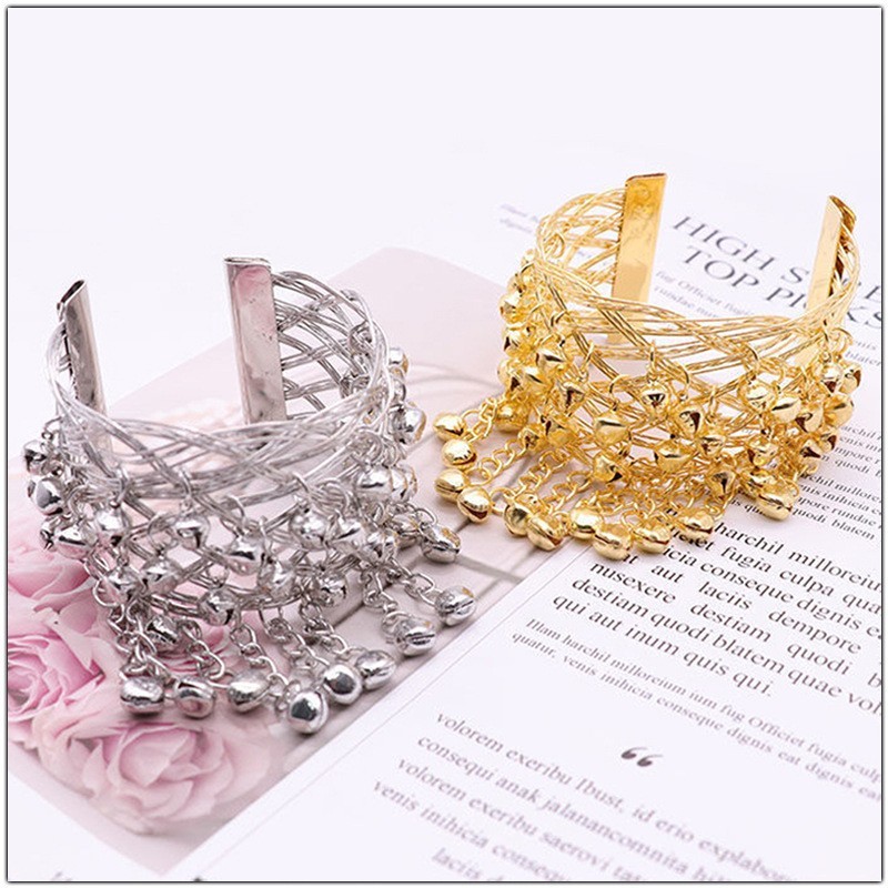 Gelang Belly Dance Gelang Bahu Tari India Rantai Emas Gelang Cincin Belly Dance Aksesoris Gelang
