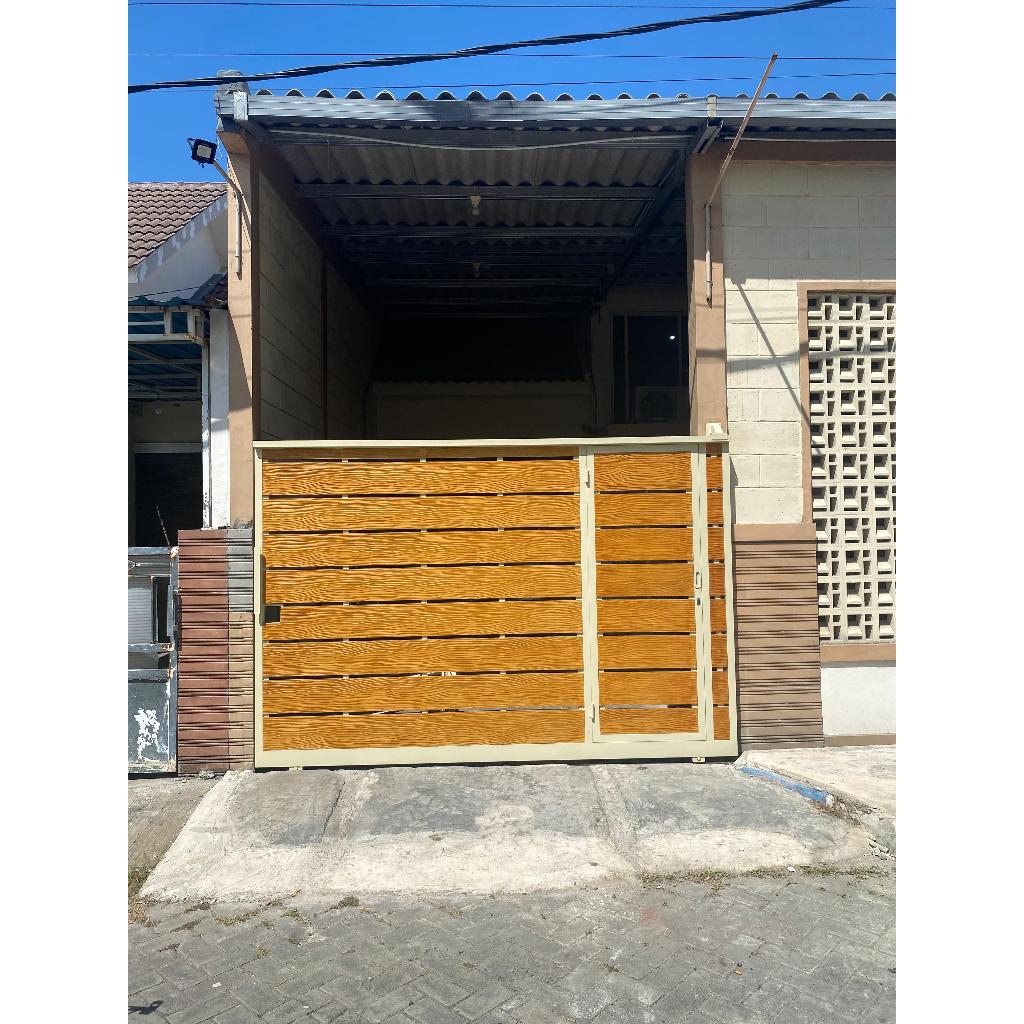 Pagar woodplank minimalis kekinian