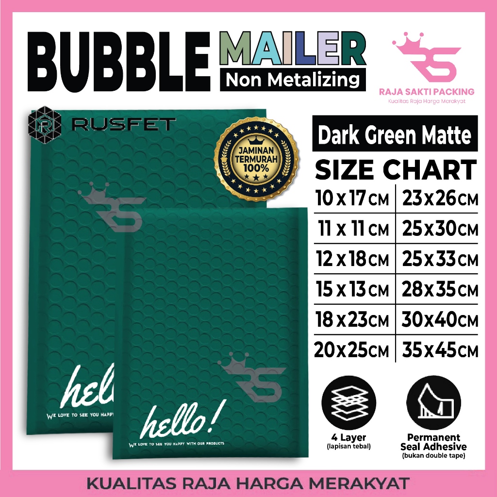 

Amplop Bubble Dark Green Matte Grosir Bubble Mailer Security Bag Rusfet Amplop Bubble Dark Green Doff Premium Satuan Termurah