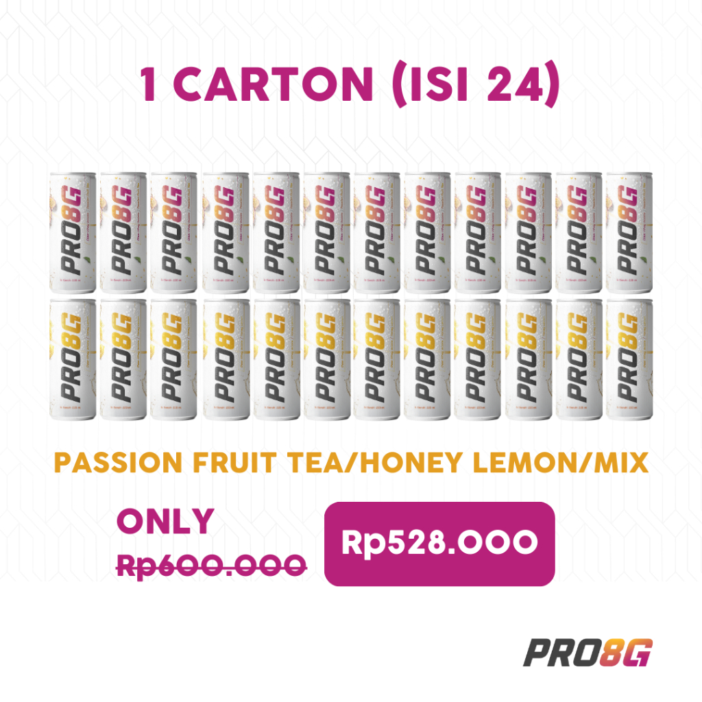 

PRO8G Clear Protein Drink 220 ml - 1 Dus isi 24 Kaleng