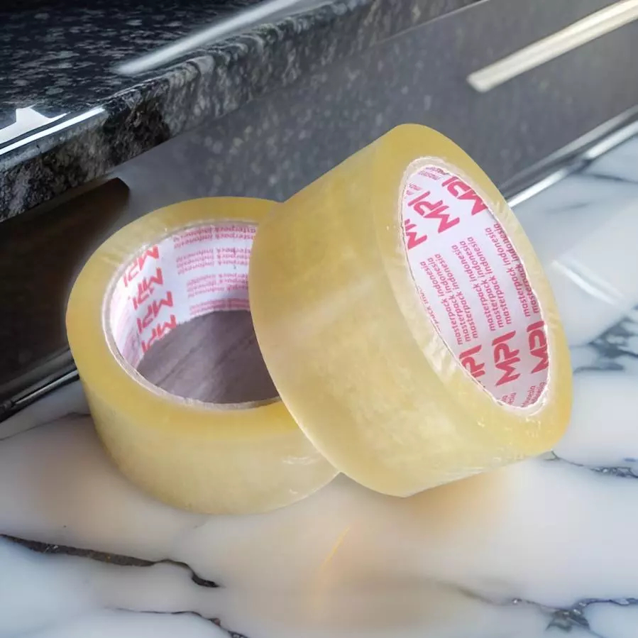 

Lakban Bening Ukuran Panjang 45 mm Panjang 90 Yard Kualitas Bagus Dan Tidak Mudah Putus Merek MPI