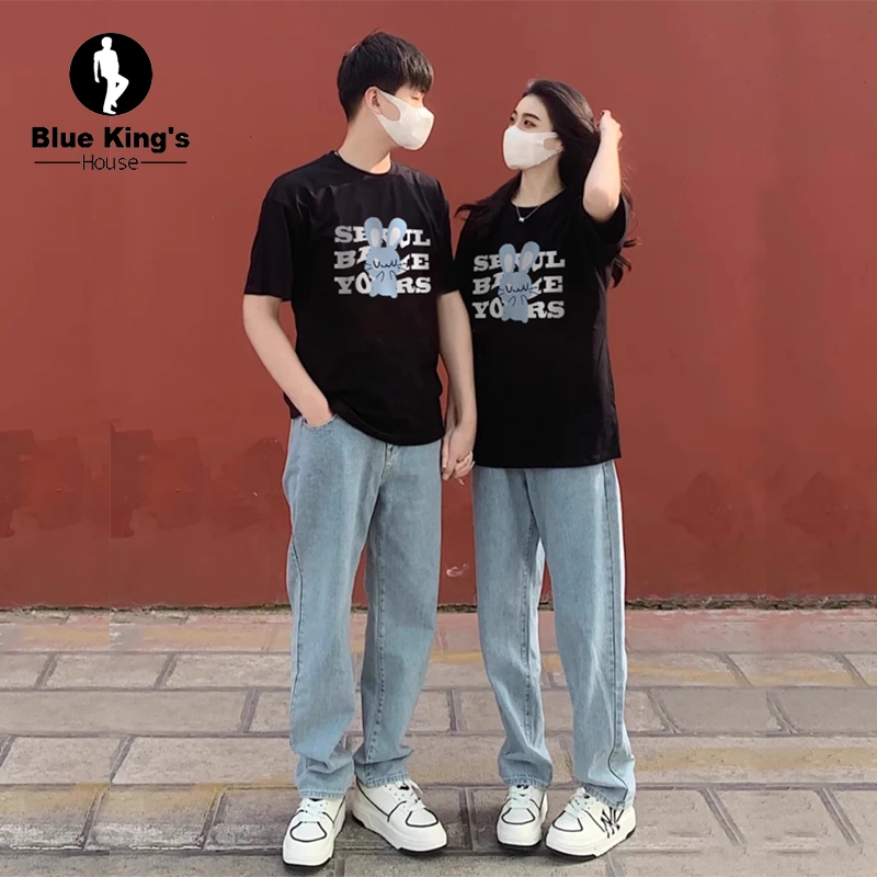 Baju couple pasangan kekinian Celana jeans pria celana baggy jeans pria celana jeans wanita cutbray 