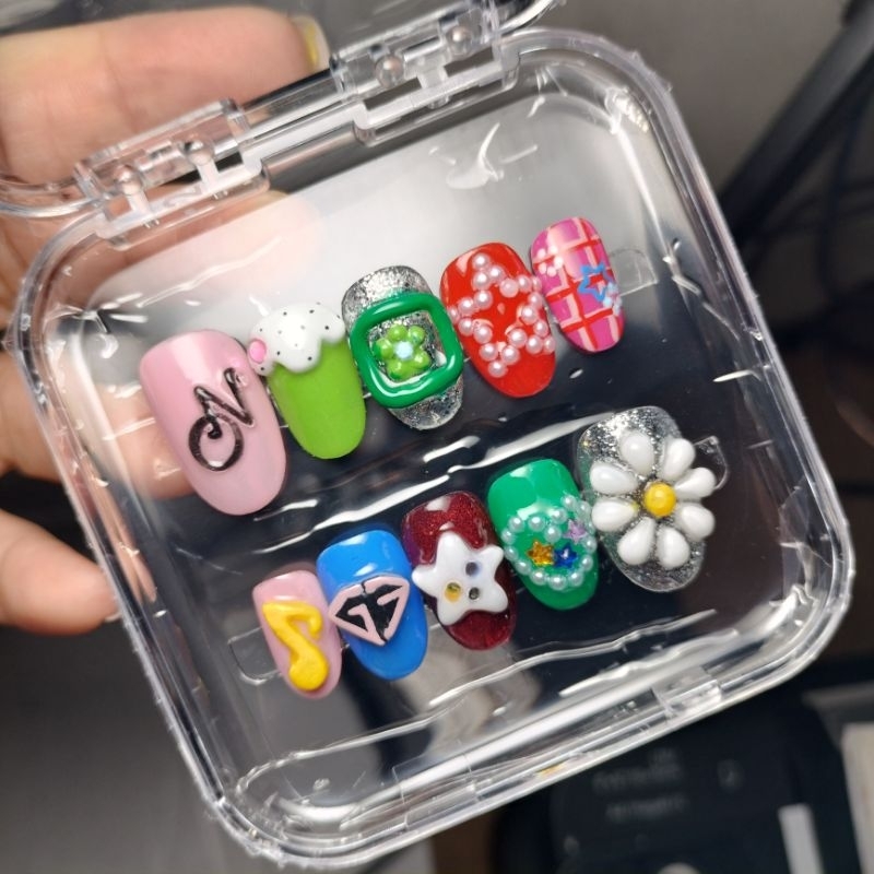 custom press on nail tema gel boys nail art