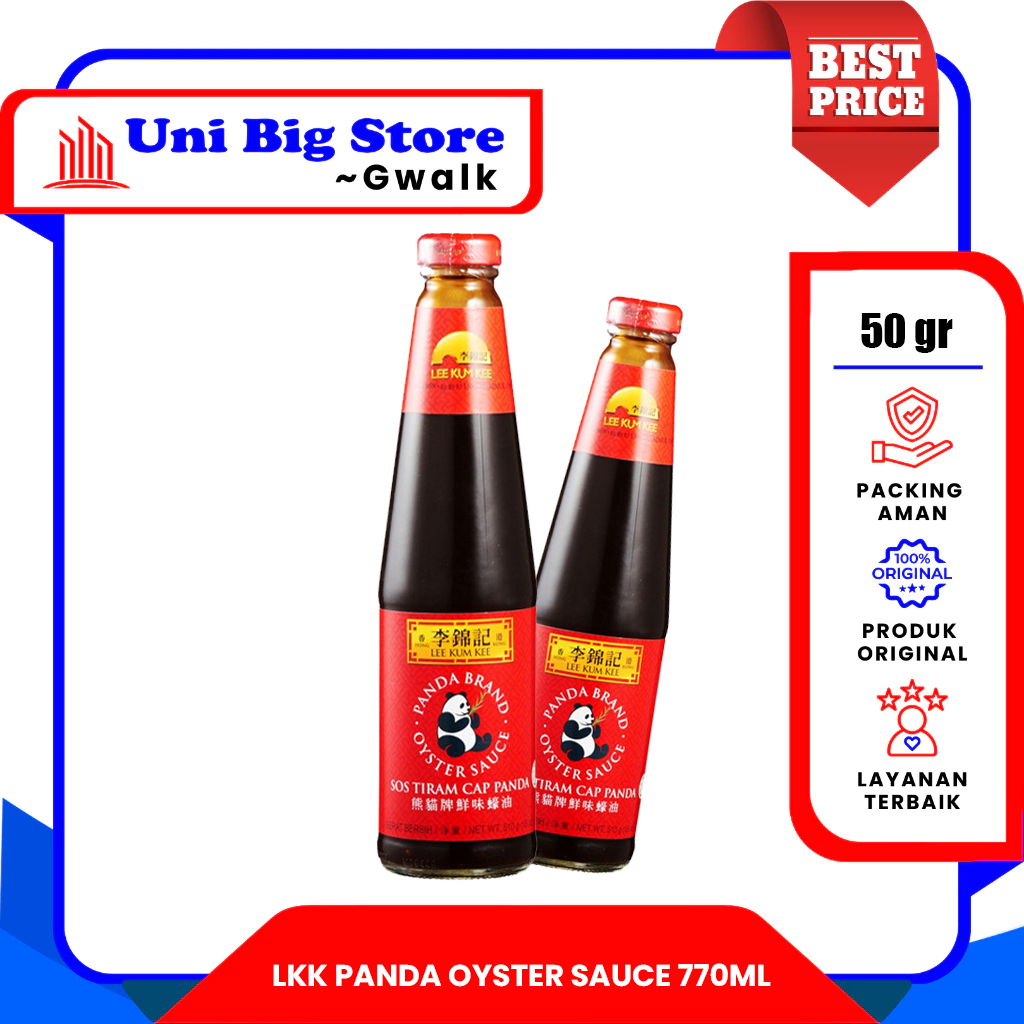 

SAUS TIRAM LEE KUM KEE LKK PANDA OYSTER SAUCE BOTOL - 770 ml