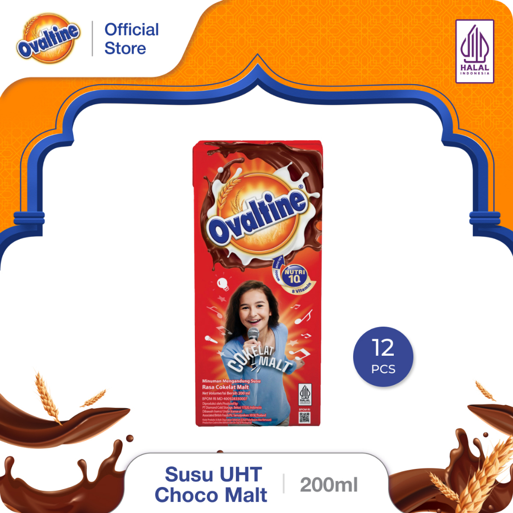 

Ovaltine Susu UHT Choco Malt 200ml x 12pcs