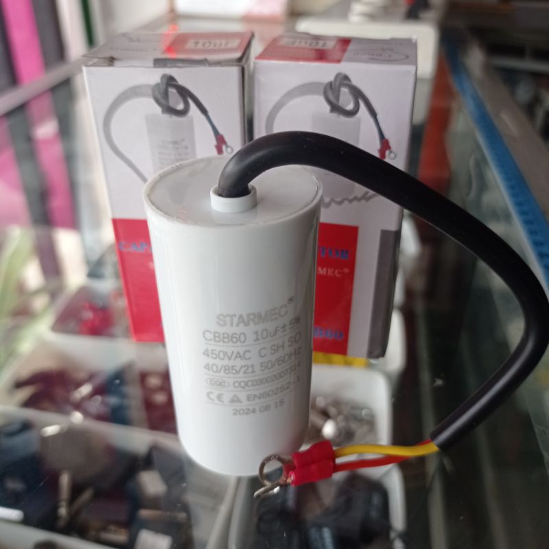 Kapasitor Pompa Air 10UF/ kapasitor Jet Pump 10UF Mikro Bulat