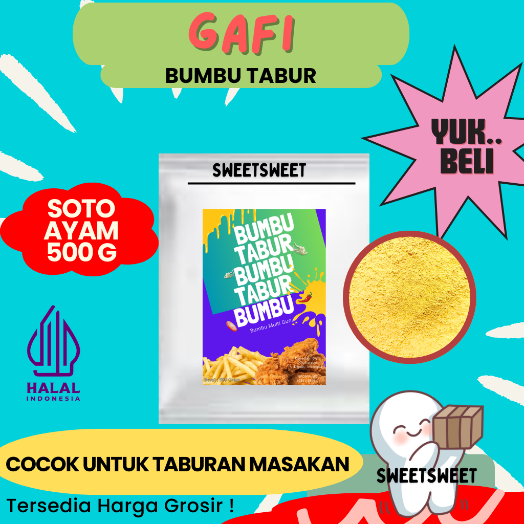 

Sweetsweet Bumbu Tabur Rasa Soto Ayam 500 g | Bumbu Soto Ayam {BISA COD} {Lebih Murah Grosir}