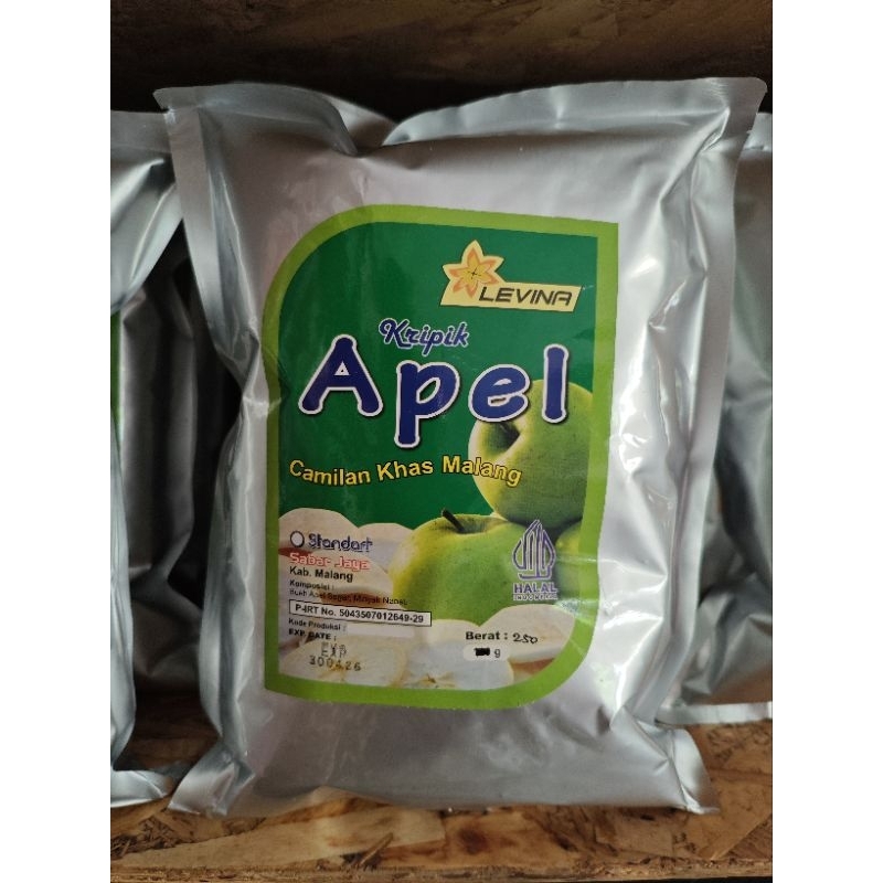 

Keripik Apel LEVINA kualitas STANDAR 250 gram kripik oleh oleh khas Malang