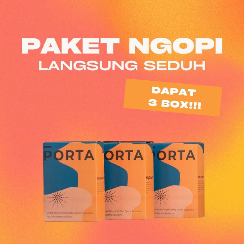 

PAKET 3 BOX KOPI PORTACABA - PAKET HEMAT SEDUH KOPI PREMIUM BUNDLE 3 BOX