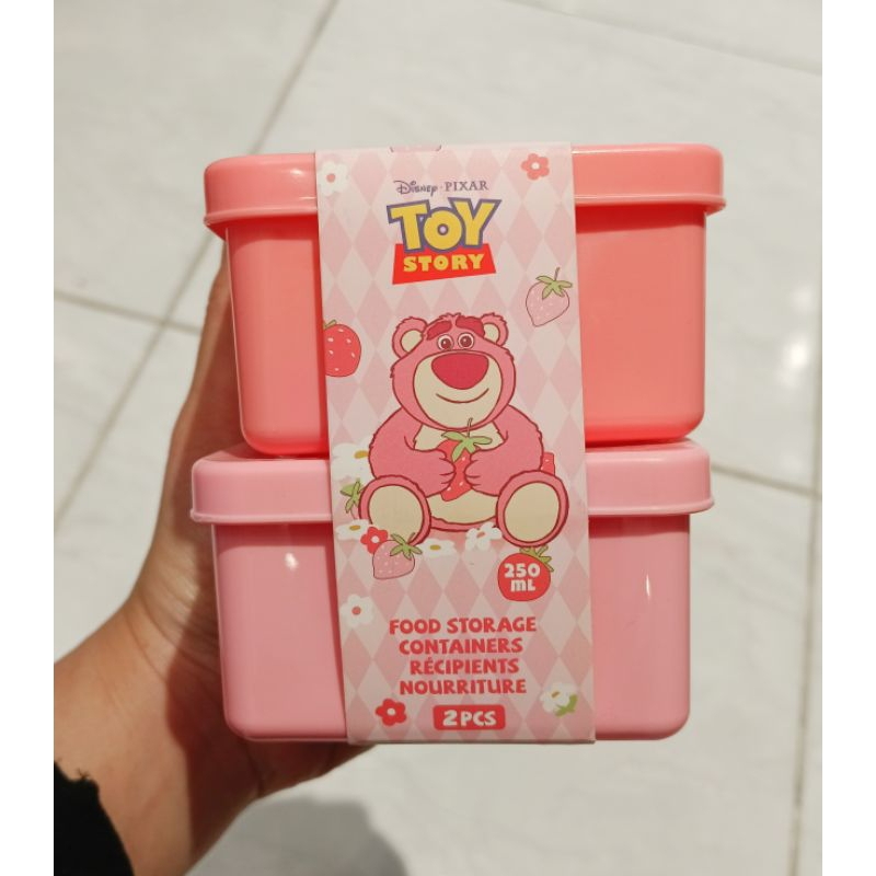 MINISO Storage Containers 2 pcs Lotso/ Tempat Penyimpanan Makanan Lotso isi 2 pcs