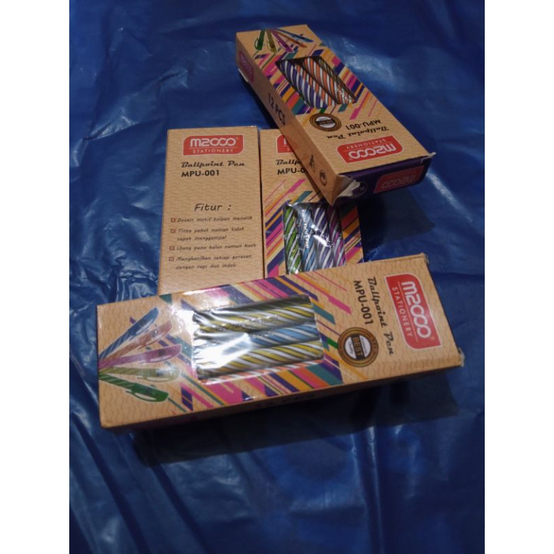 

Pulpen/Pena Motif Ulir 1 Kotak isi 12 pcs