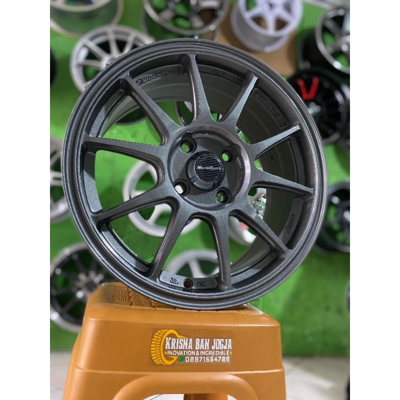 Velg Wedssport TC105X Dark Gunmetal R15 Pcd 4x100 Lebar 6,5 ET 42