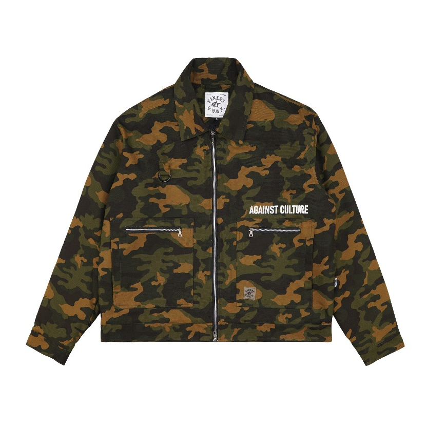 GDCK Jacket Camo HEMO / Work Jacket Green / Jacket Canvas motif camouflage