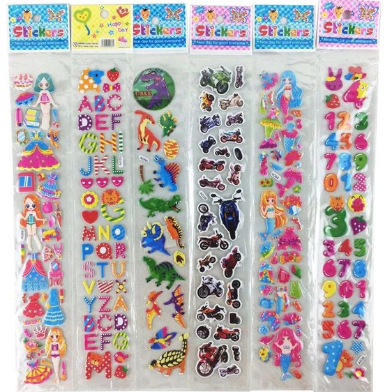 

J ( J16 ) STIKER KARAKTER KARTUN TIMBUL / STICKER MOTIF LUCU