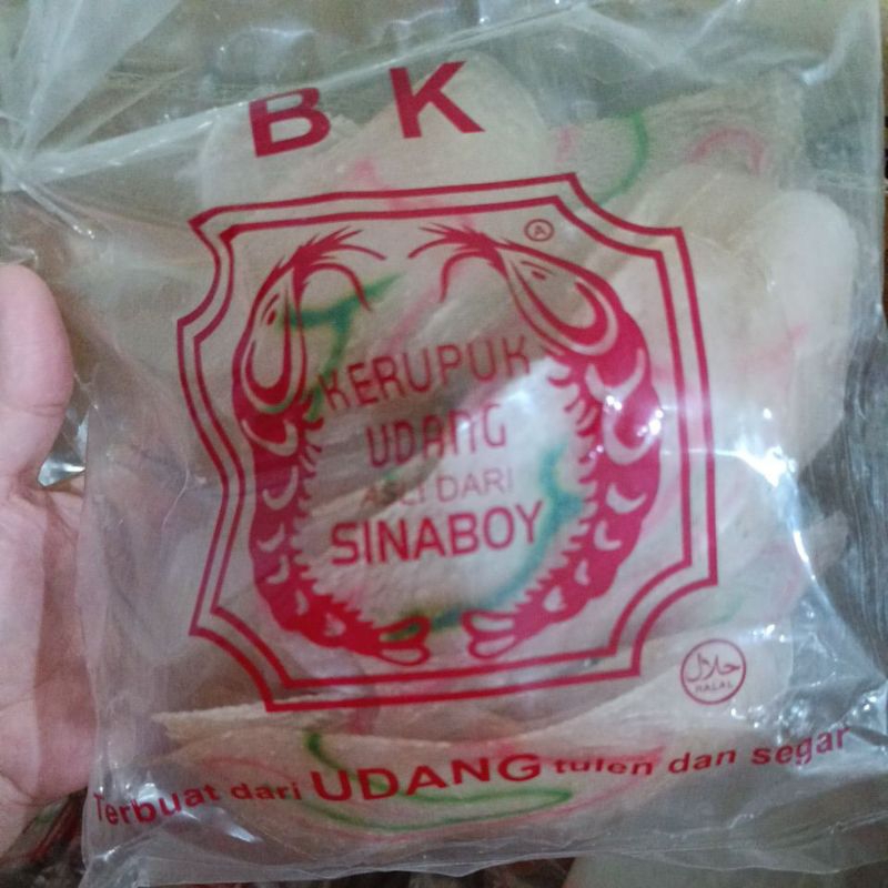 

Kerupuk udang sinaboi ASLI Merek BK
