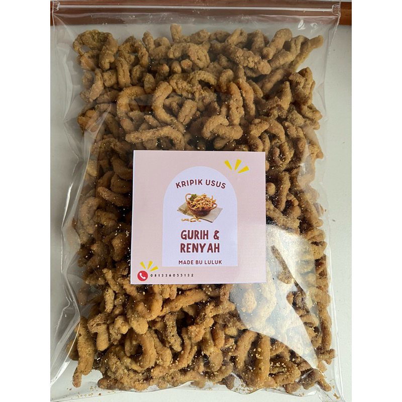 

Keripik Usus Crispy Gurih | Camilan Renyah Tahan Lama Kemasan 1kg