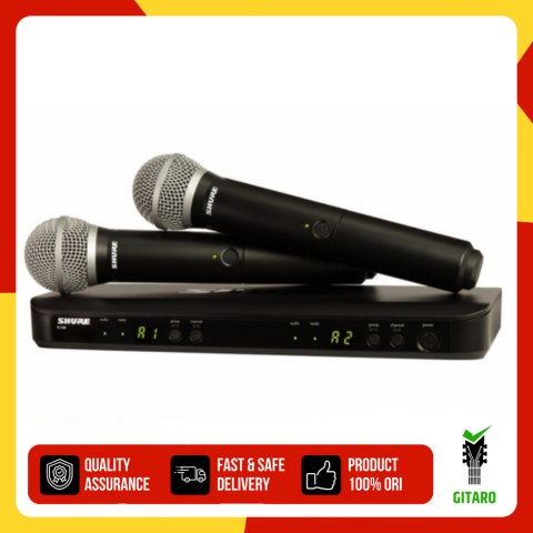 Mic Wireless Shure BLX288A/Sm58 ISI 2 MIC WIRELESS Shure BLX 288A SM58