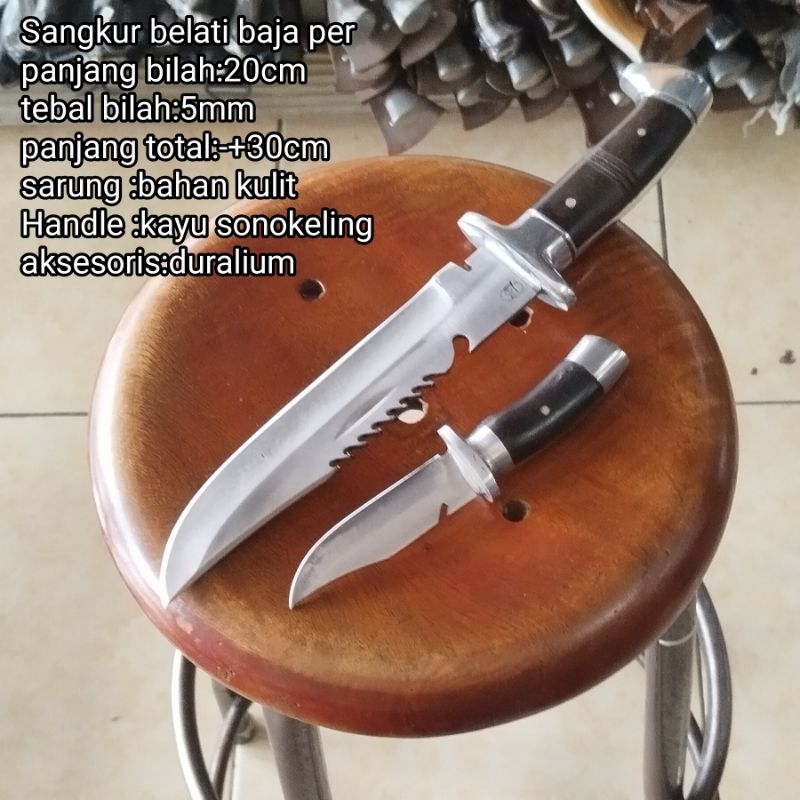Pisau hunting belati baja per