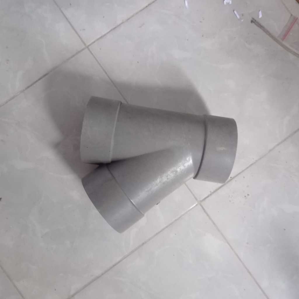 sambungan pipa t diagonal pipa 4 inch