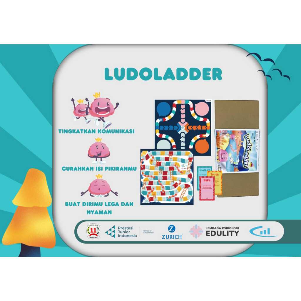 PROMO  BOARD GAME ANTI STRES LUDOLADDER Game board 3 in 1 Truth or dare