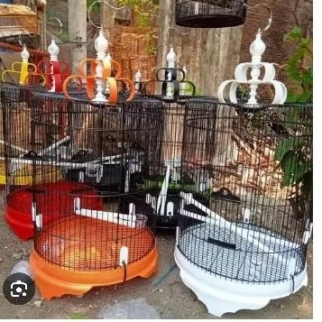 SANGKAR KANDANG  BESI JUMBO BULAT  BISA BUAT MURAI UKURAN. DM 57 -46 -42 CM