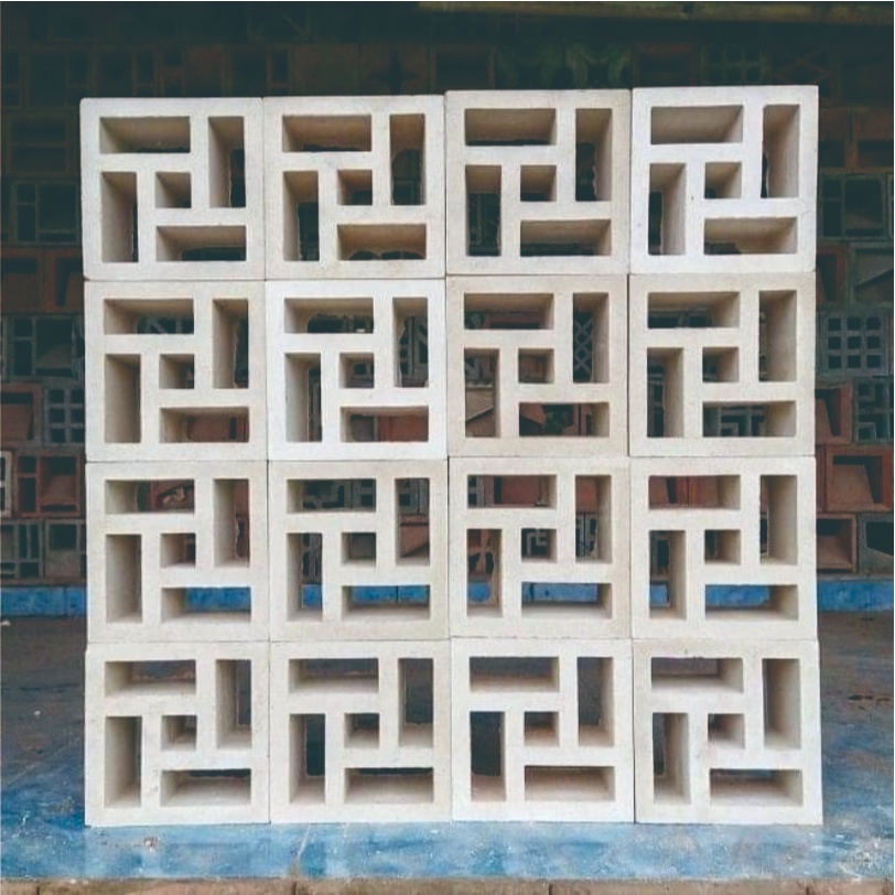 roster beton minimalis/roster lubang 5 kotak