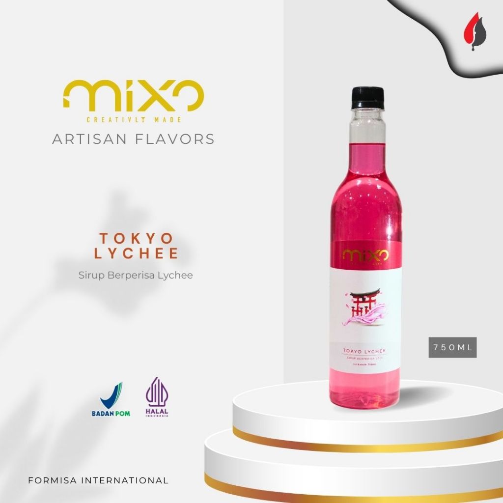 

FORMISA - MIXO Tokyo Lychee Syrup 750ml - Sirup Minuman Rasa Tokyo Leci 750ml / HORECA