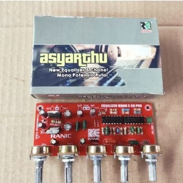 Kit Equalizer 5 Chanel mono NEW Potensio putar