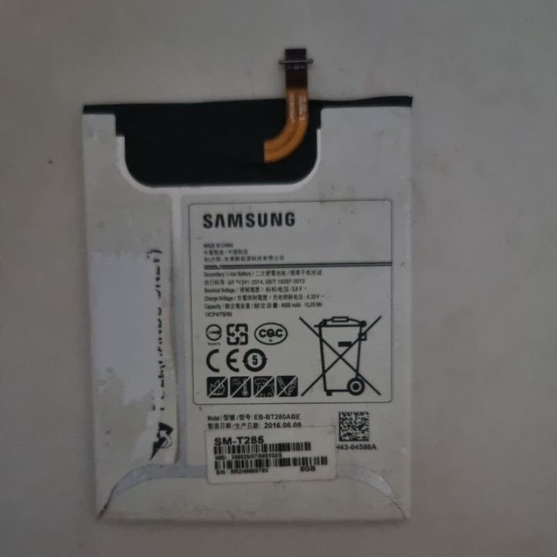 BATERAI/BATERE EB-BT280ABE UNTUK SAMSUNG TAB A6 2016 ORIGINAL COPOTAN (KONDISI BEKAS)