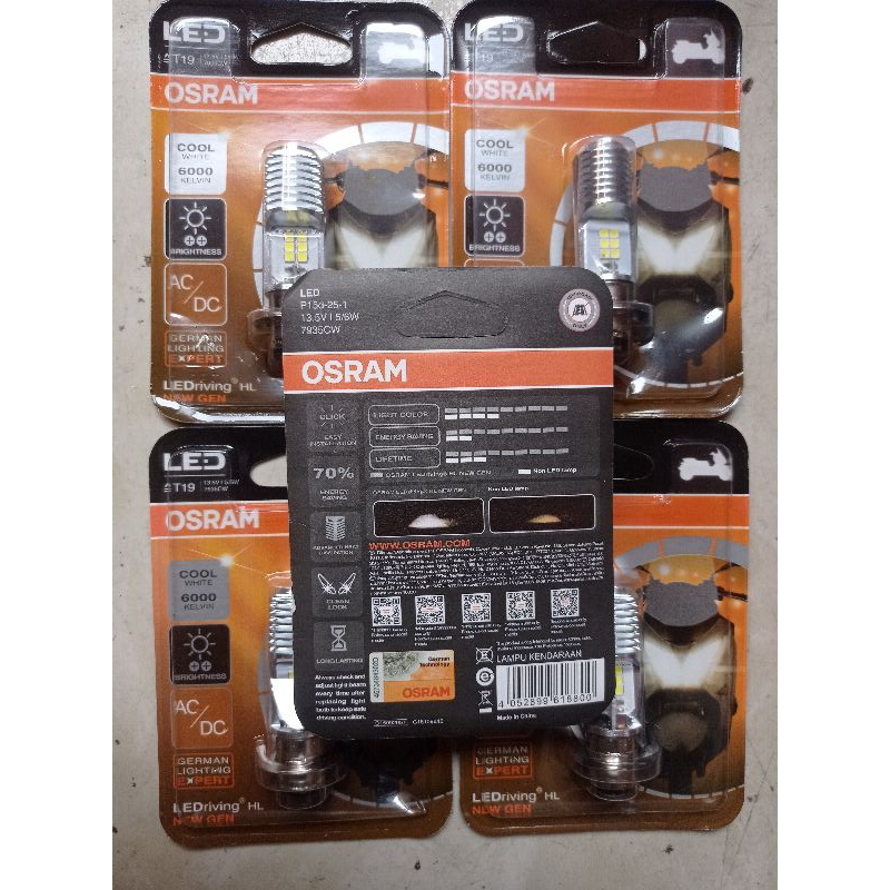Bohlam Lampu Depan Led Ac Dc Motor Bebek Matic Beat Supra X Vario 125 Fi Putih Super Paling Terang O
