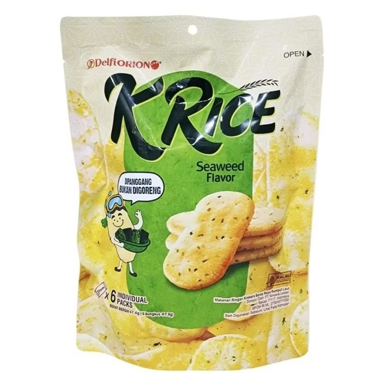 

Delfi Orion K Rice Crackers Beras Rumput Laut Pouch Snak Makanan Ringan 47.4 g