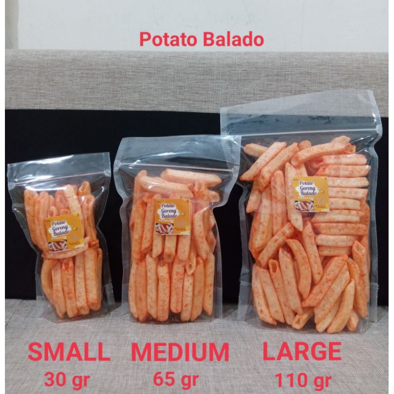 Potato Goreng Balado MR Snack jajanan kemasan ziplock