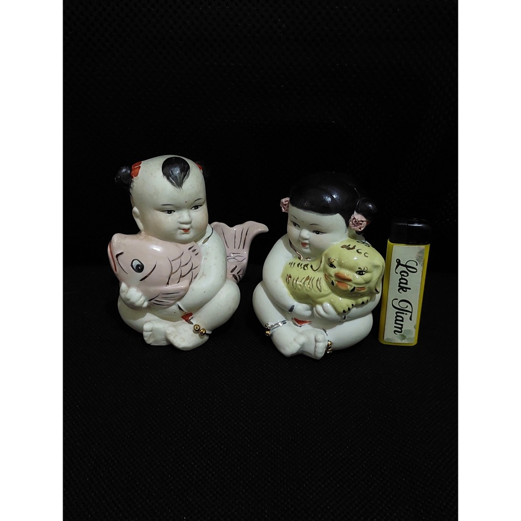 pajangan sepasang BOCAH boneka pop keramik china lama